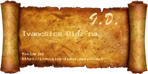 Ivancsics Diána névjegykártya